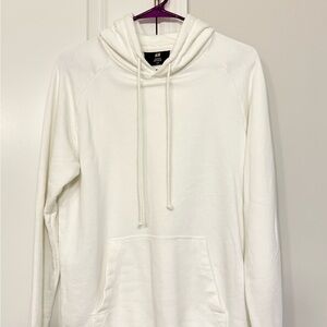 H&M Classic White Pullover Hoodie